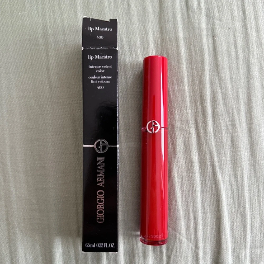 Armani Beauty Lip Maestro Velvet Liquid Lipstick in 400 The Red, Full Size